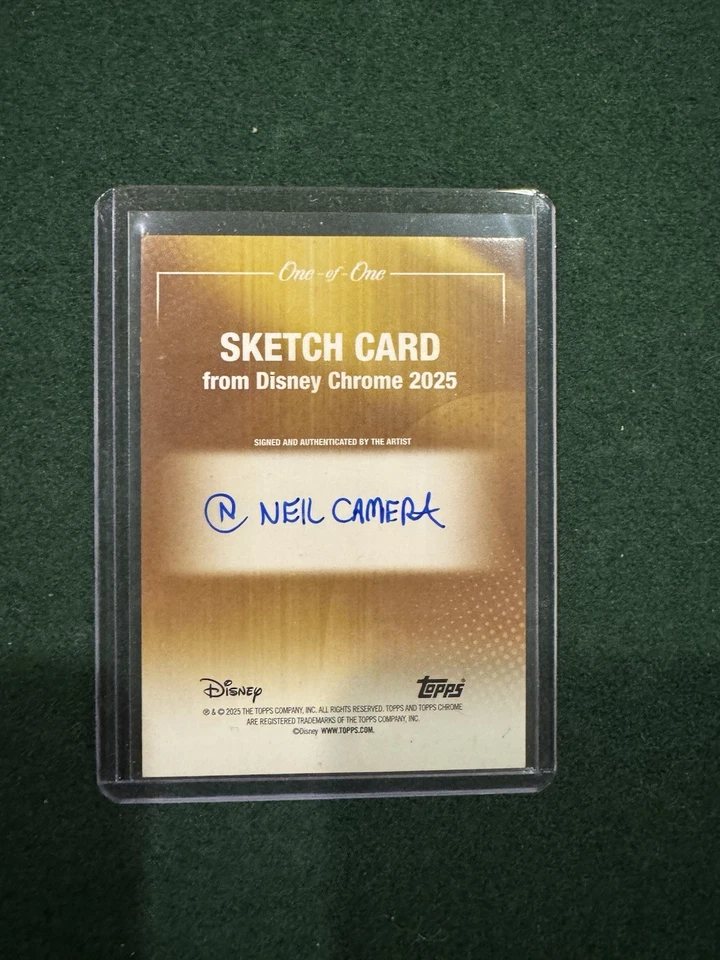 2025 Topps Chrome Gold Disney Scar 1/1 Sketch - Image 2 of 3
