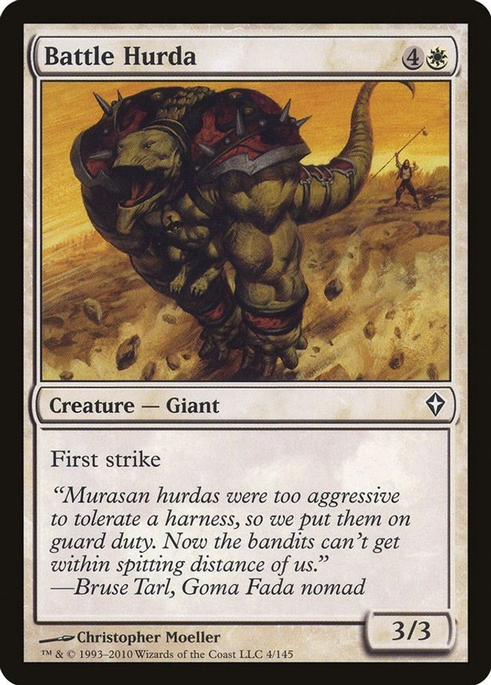 2010 Magic: The Gathering: Worldwake - Battle Hurda (#4, C, Lightly Played)