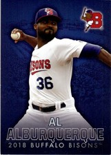 2018 Al Alburquerque Choice Minor League Rookie Card Buffalo Bisons