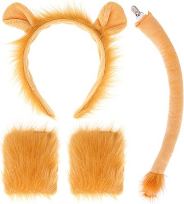 Dxhycc Lion Costume Set Ears Headband, Paw Gloves and Tails for... 