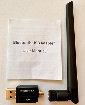 USB BLUETOOTH 5.4 ADAPTER MIT ABNEHMBARER ANTENNE - BIS ZU 150 M REICHWEITE
