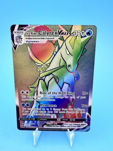 Ice Rider Calyrex Vmax 202/198 Chilling Reign NM Secret Rainbow Rare Pokemon