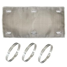 6" x 12" Exhaust Heat Shield Titanium Pipe Heat Shield with Stainless Steel