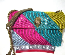 Kurt Geiger London Multicolored Woven Med Kensington Crossbody Bag NWT $245