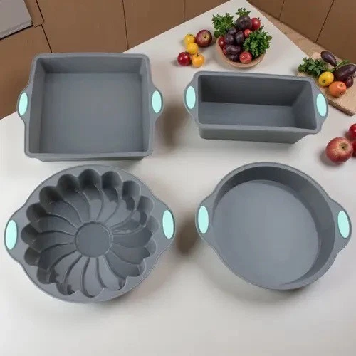 5er-Set Silikon-Backformen – Antihaft, rund & eckig, Brotformen, Kuchenformen - Bild 2 von 2