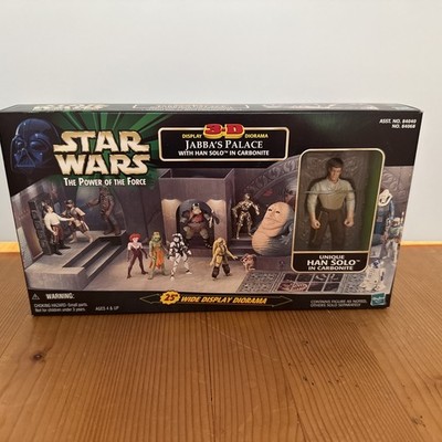 Star Wars Power Of Force Jabba's Palace 3D Display Diorama w/Han Solo Carbonite