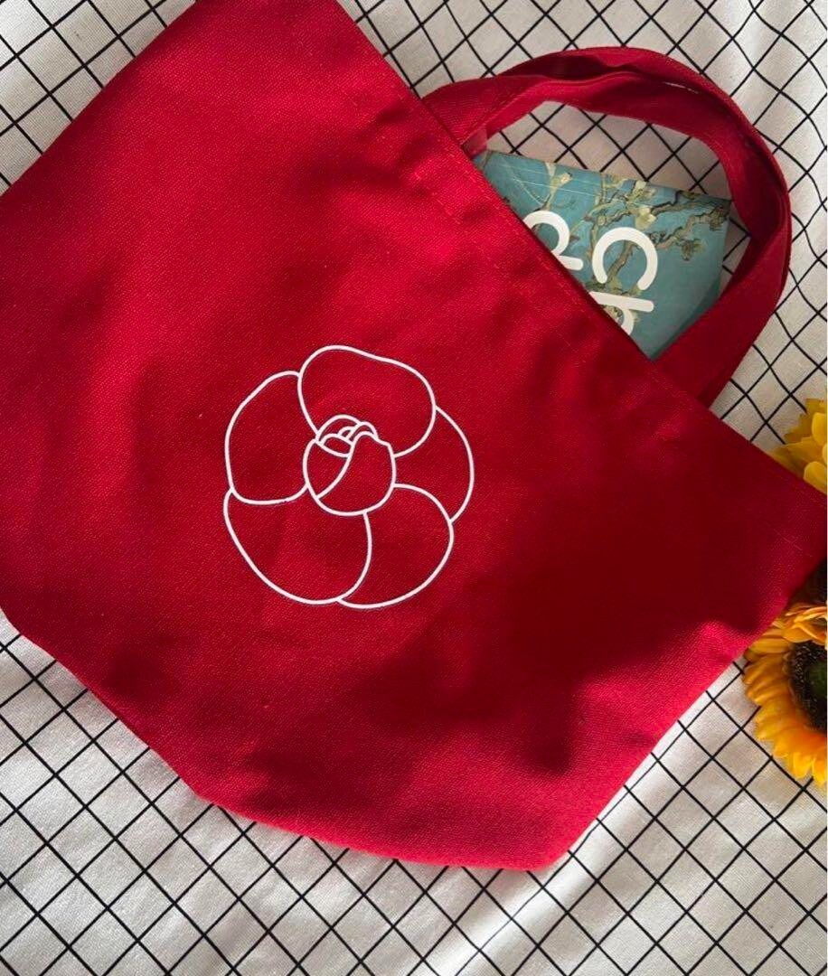 CHANEL N°1 Tote Bag Cotton Red Camellia Novelty Japan | eBay