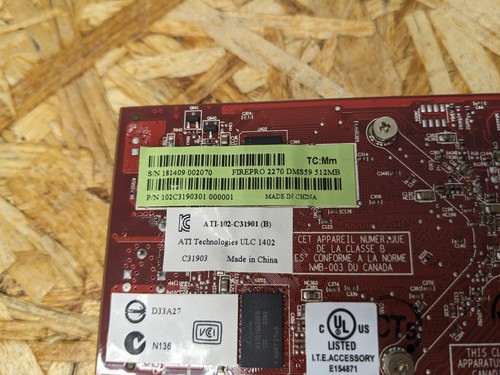 AMD FirePro 2270 512MB PCI-e DMS-59 Low Profile Dual Display Graphics Card - Picture 3 of 5