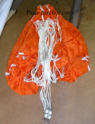 5’ Drifting Sea Anchor (with Pockets), Surplus Parachute, Reinforced Stitching