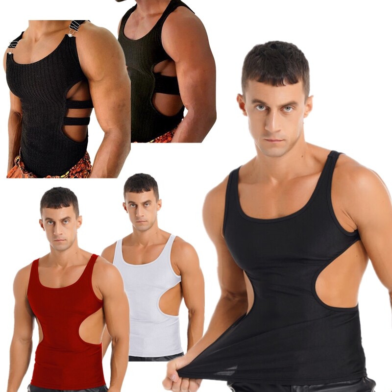 Canotta Uomo Sportiva Jeansian - Taglie Forti, Tessuto Traspirante, Per Palestra