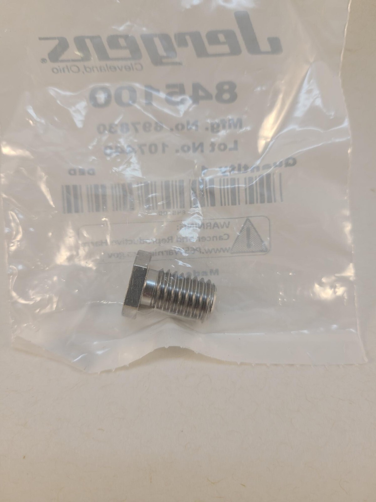 Jergens Threaded Receptacle 845100 For 1/4 Inch Lifting Pin Hoist Ring