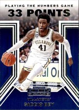 2020-21 Contenders Draft Picks Playing the Numbers Game #19 Saddiq Bey Villanova