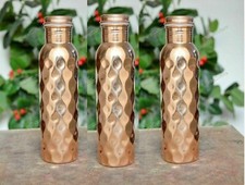 Diamant Marteau 900 ML Cuivre Eau Ayurveda Basé Ste De 3 PC Joint Gratuit