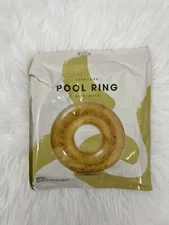 SUNNYLIFE Pool Ring Float Disco Gold Glitter NEW