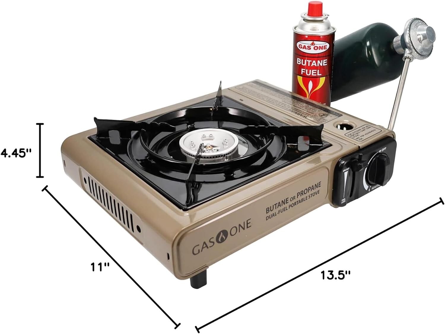 Gas One GS3400P Propane or Butane Stove Dual Fuel Stove Portable