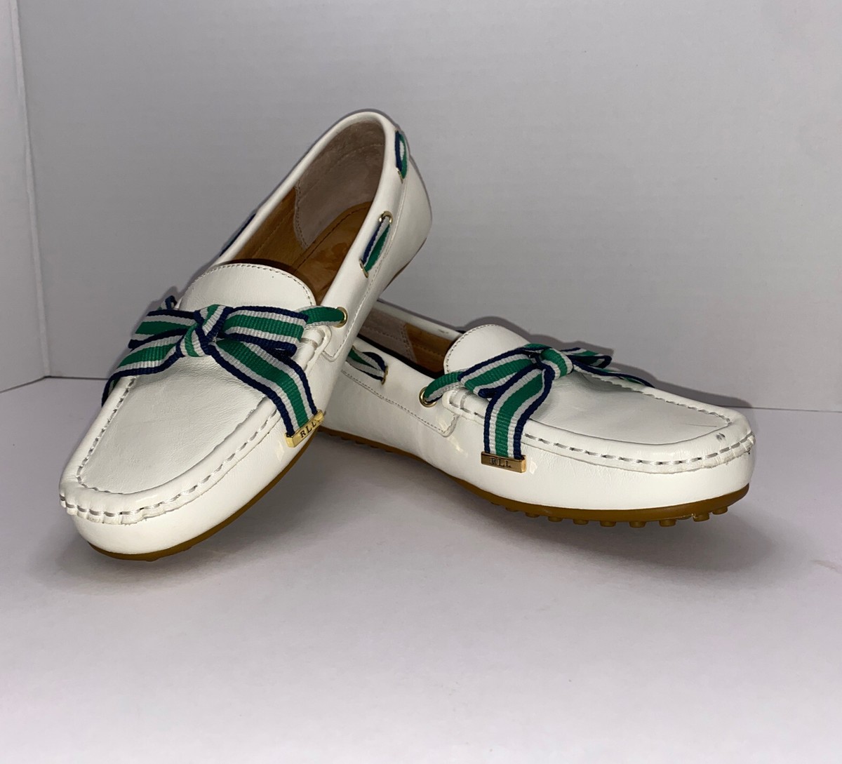 New Lauren by Ralph Lauren Women's Becka Artist Ivory Leather