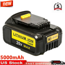 20V 5.0AH For DeWalt 20 Volt Max XR Lithium Ion Cordless Battery DCB206-2 DCB205