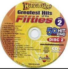 FIFTIES KARAOKE CDG DISC CHARTBUSTER CD G MUSIC CD 5034-02 OLDIES ROCK POP 