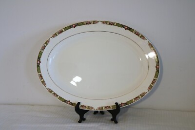CCTP THOMPSON ALADDIN CHARTREUSE USA 15 3/8'' Oval Ham Turkey Serving Platter