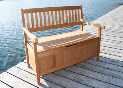 Msz Design Gartenbank Truhenbank Aus Eukalyptus 157 Cm Breit 3 Sitzig