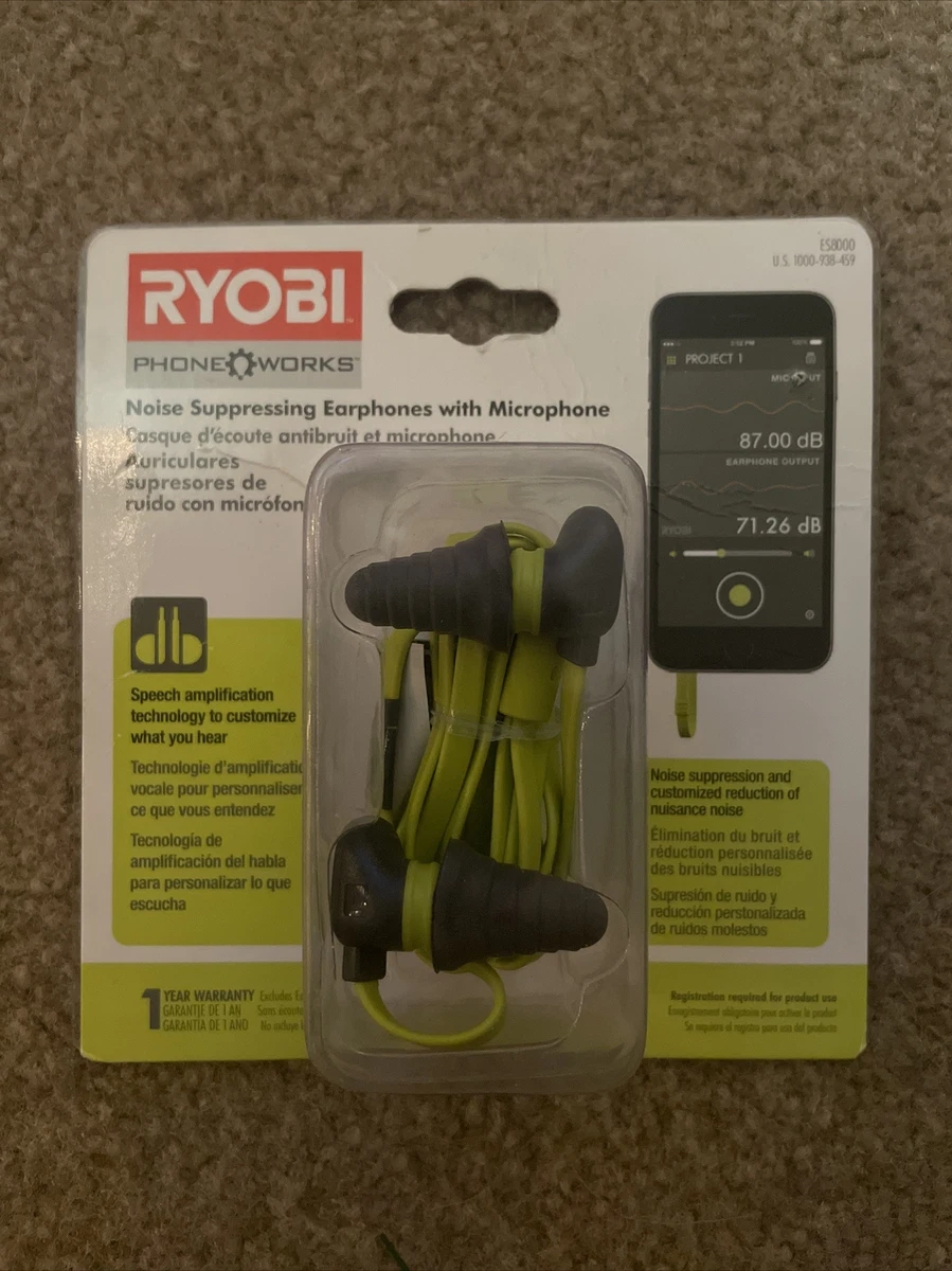 Ryobi noise suppression earphones sale