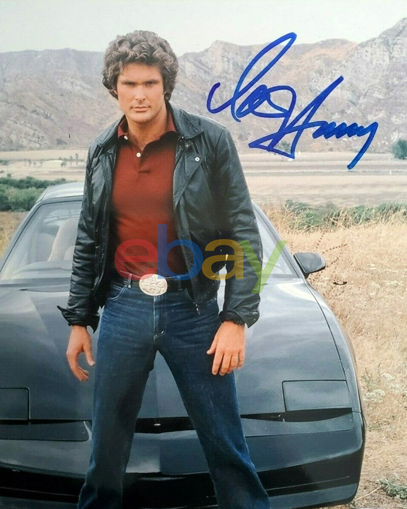 HWC Trading A4 David Hasselhoff & Pamela Anderson Baywatch Geschenken Afgedrukt Gesigneerde Handtekening Foto Voor Televisieprogramma Fans