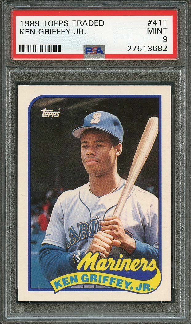 1989 Topps Traded #41T Ken Griffey Jr Mariners Rookie Card PSA 9
