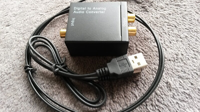 AUDIO/TON Umwandler von DIGITAL optisch+Cinch auf ANALOG Cinch links/rechts   K1