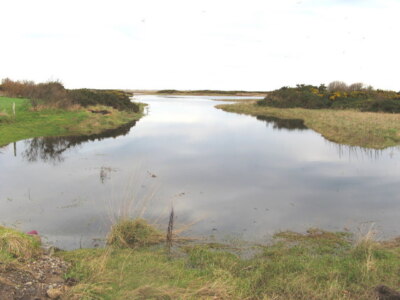 Foto 6x4 Einlass an der Mündung des Flusses Spey Schlepper sehr stilles Wasser wh c2007