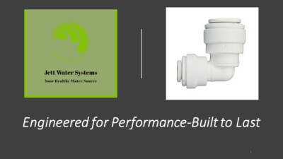 John Guest RO Reducing Union Elbow Water Fitting (3/8'' QC x 1/4'' QC)