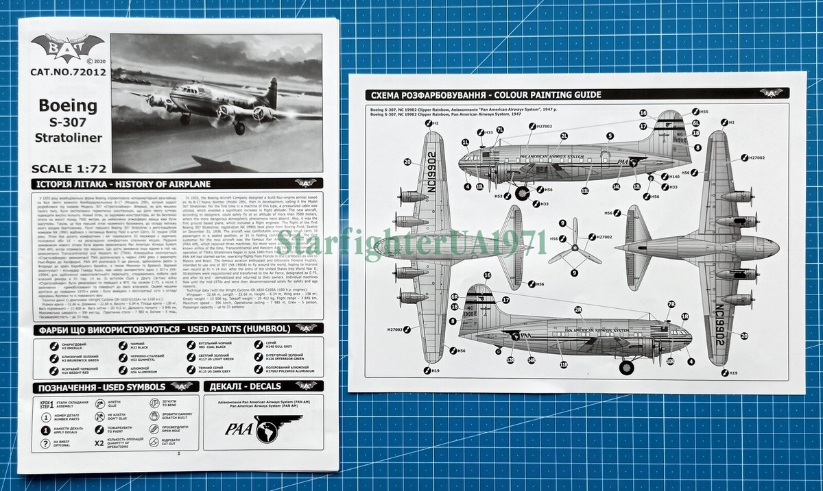 1/72 Boeing S-307 Stratoliner (Bat Project 72012) | eBay 1/72 Boeing S-307 Stratoliner (Bat Project 72012) | eBay