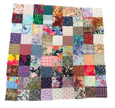 162 Precut 2" Cotton Fabric Squares Floral Sewing Quilting