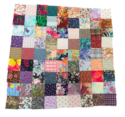 162 Precut 2'' Cotton Fabric Squares Floral Sewing Quilting