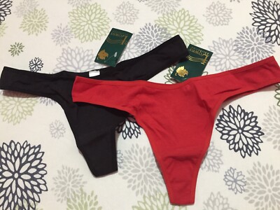 2 Women s Bikini Lowry Collection, Black,red, NWT Size L( Will Fit Size M)