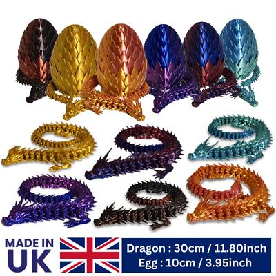 3D-gedrucktes Kristall Drachenei voll beweglich Überraschung Drachen zappeln Geschenk