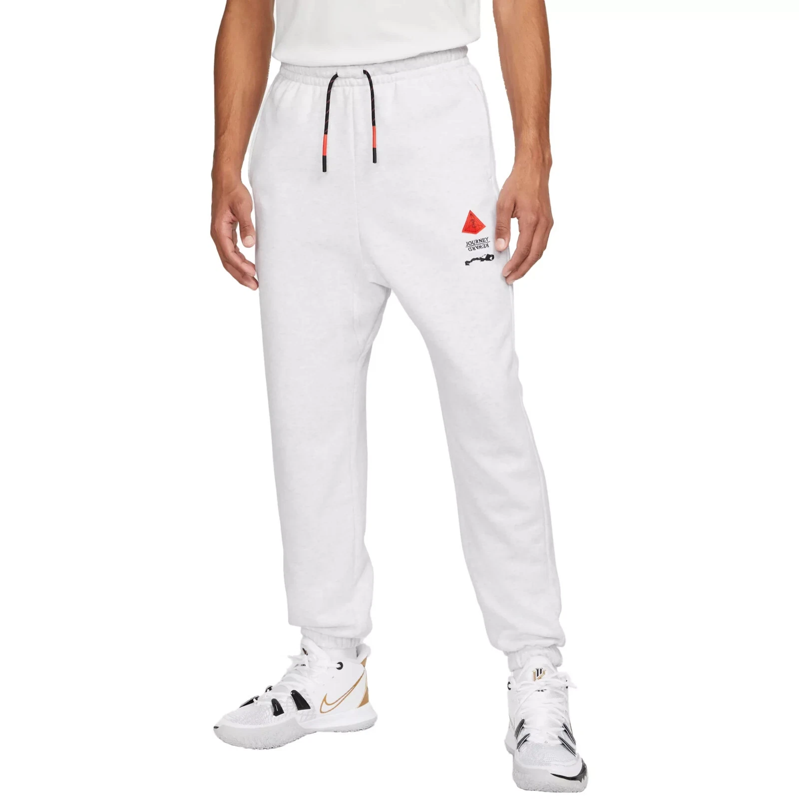Nike Kyrie Fleece Training Jogger Size L Pants Mens Birch Heather DA6687 051