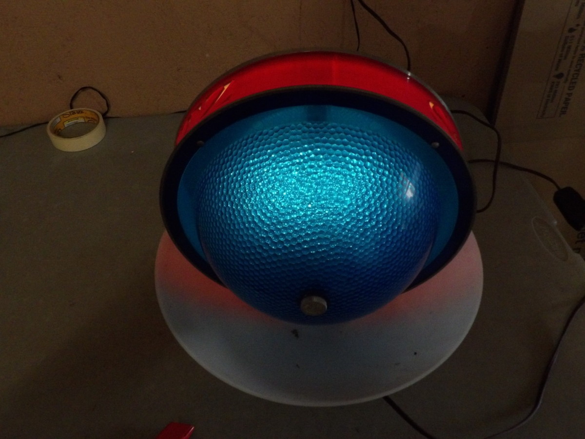 Old Vintage Schlitz Beer Rotating Blue Saturn Globe Lighted Sign