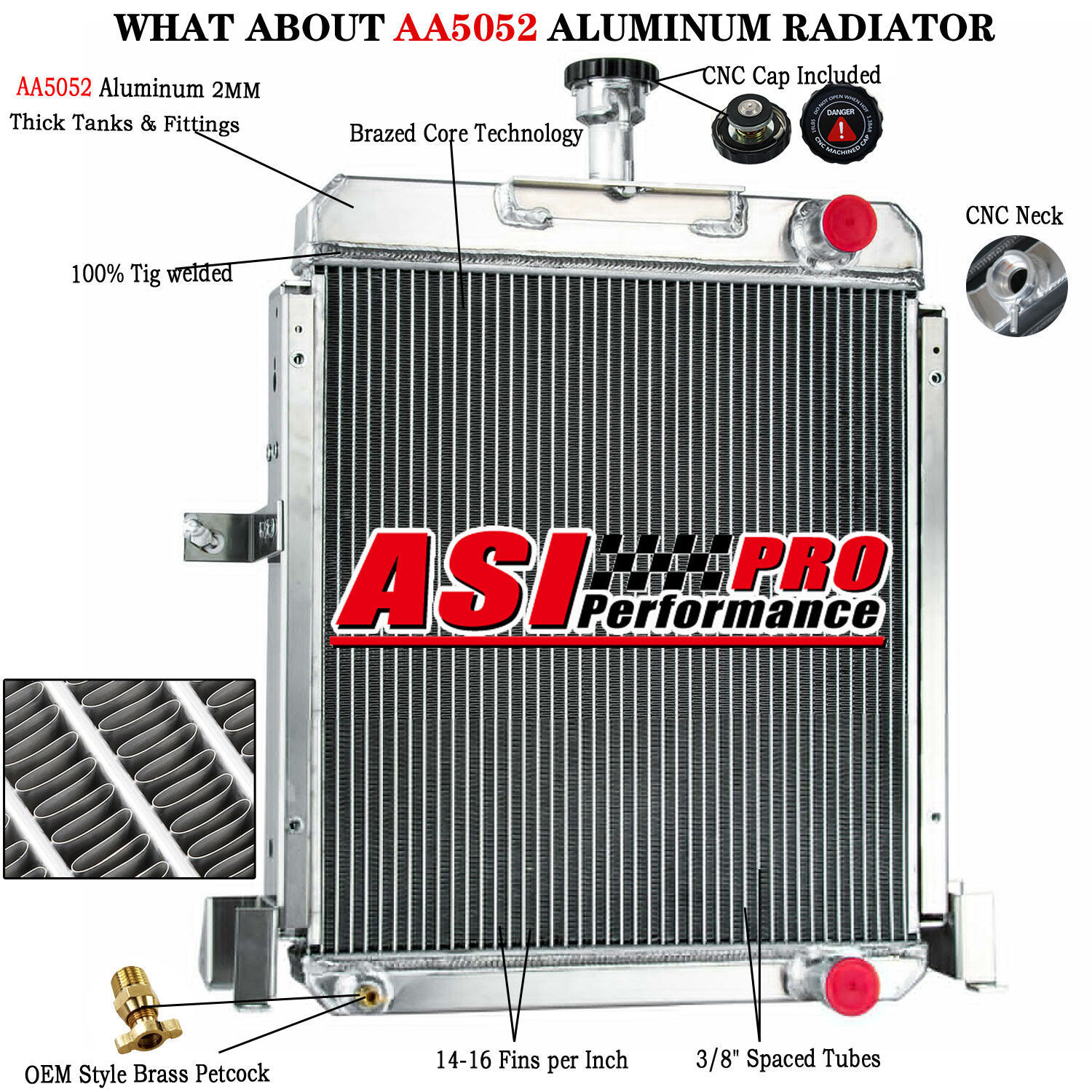 TRACTOR RADIATOR FIT CASE IH INTERNATIONAL 574 674 2500A DIESEL 66496C2 539567R2