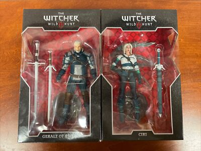 The Witcher III: The Wild Hunt Geralt of Rivia & CIRI Action Figures Lot ~ NEW