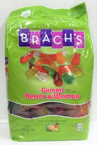 Brach's Gummy Bears & Worms 48 oz  BIG BAG Brachs Gummi - Picture 1 of 1