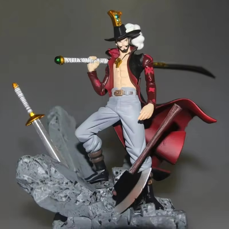 Figurine Mihawk One Piece de 15cm pour Décoration Bureau et Vitrine