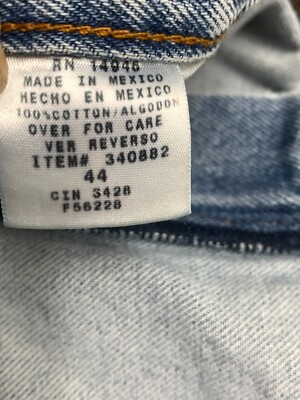 Vintage Members Mark Mens Blue Jean Work Shorts Size 44 Made