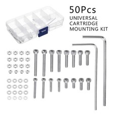 Turntable Headshell Cartridge Mounting Kit Stainless Steel Bolts Screws Nuts Set