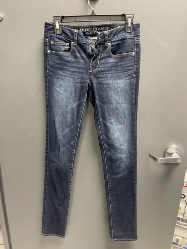 Jean Skinny American Eagle Femme Noir Stretch - Taille 0 - Occasion Très Bon État