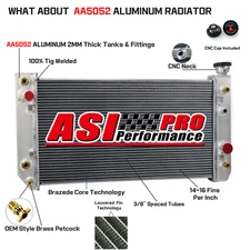 4 ROWS Aluminum Radiator For 1988-1994 Chevy S10 Blazer GMC Jimmy S15 4.3L V6