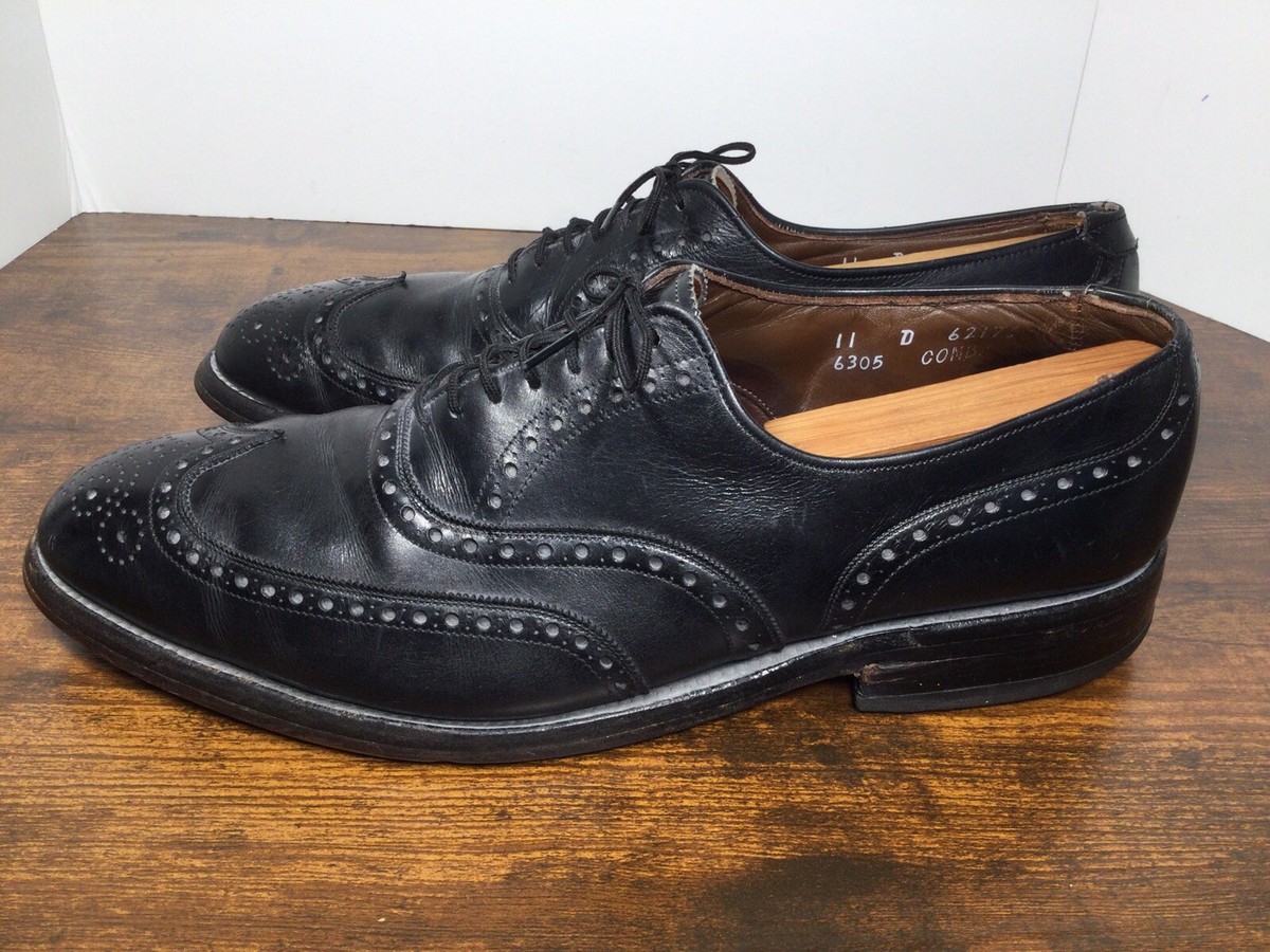Allen Edmonds Boulevard Wingtip Oxford Black Cordovan 11 D Vtg