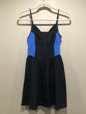 Excellent Condition Urban Outfitters Ecote Dress Short Black Blue Colorblock