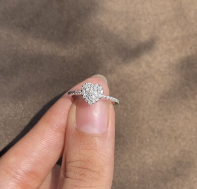 Round Cut Heart Shape Lab Grown Diamond Daily Wear 14k