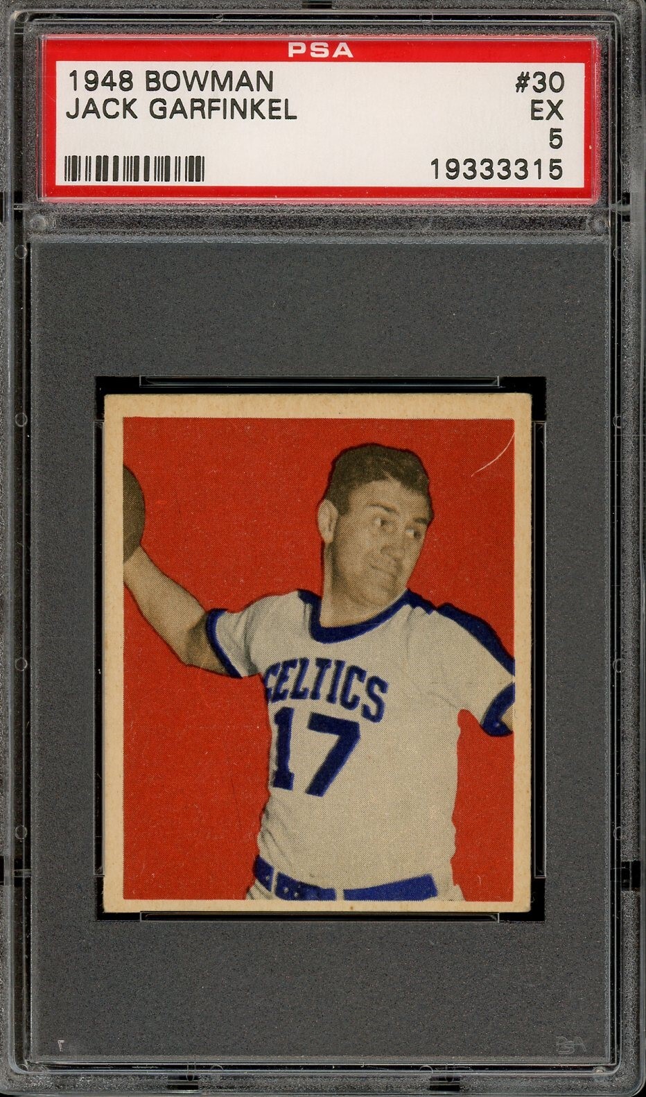1948 Bowman Basketball #30 Jack Garfinkel PSA 5