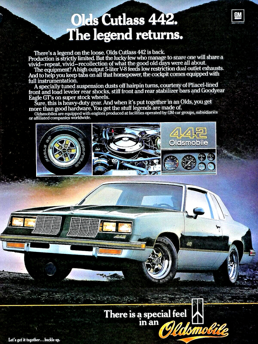 1984 Oldsmobile Cutlass 442 The Legend Returns Vintage Original